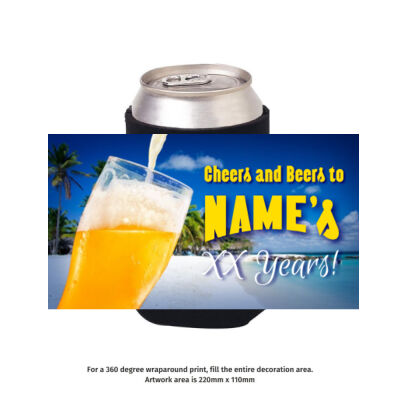 Beach Party - Full Colour Stubby Holder Thumbnail