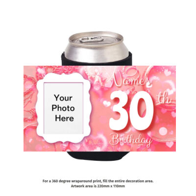 Birthday Party Girl - Full Colour Stubby Holder 3 Thumbnail