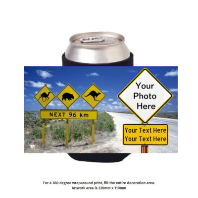 Aussie Road Signs - Full Colour Stubby Holder 2 Thumbnail
