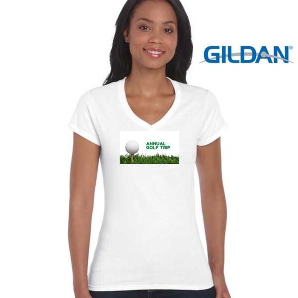 Softstyle Ladies' V-Neck T-Shirt Thumbnail