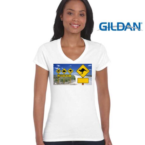 Softstyle Ladies' V-Neck T-Shirt Thumbnail